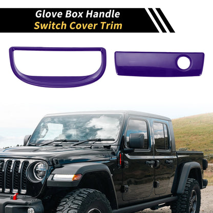 Glove Box Handle Switch Cover Trim for Jeep Wrangler JK (2007–2017) Purple