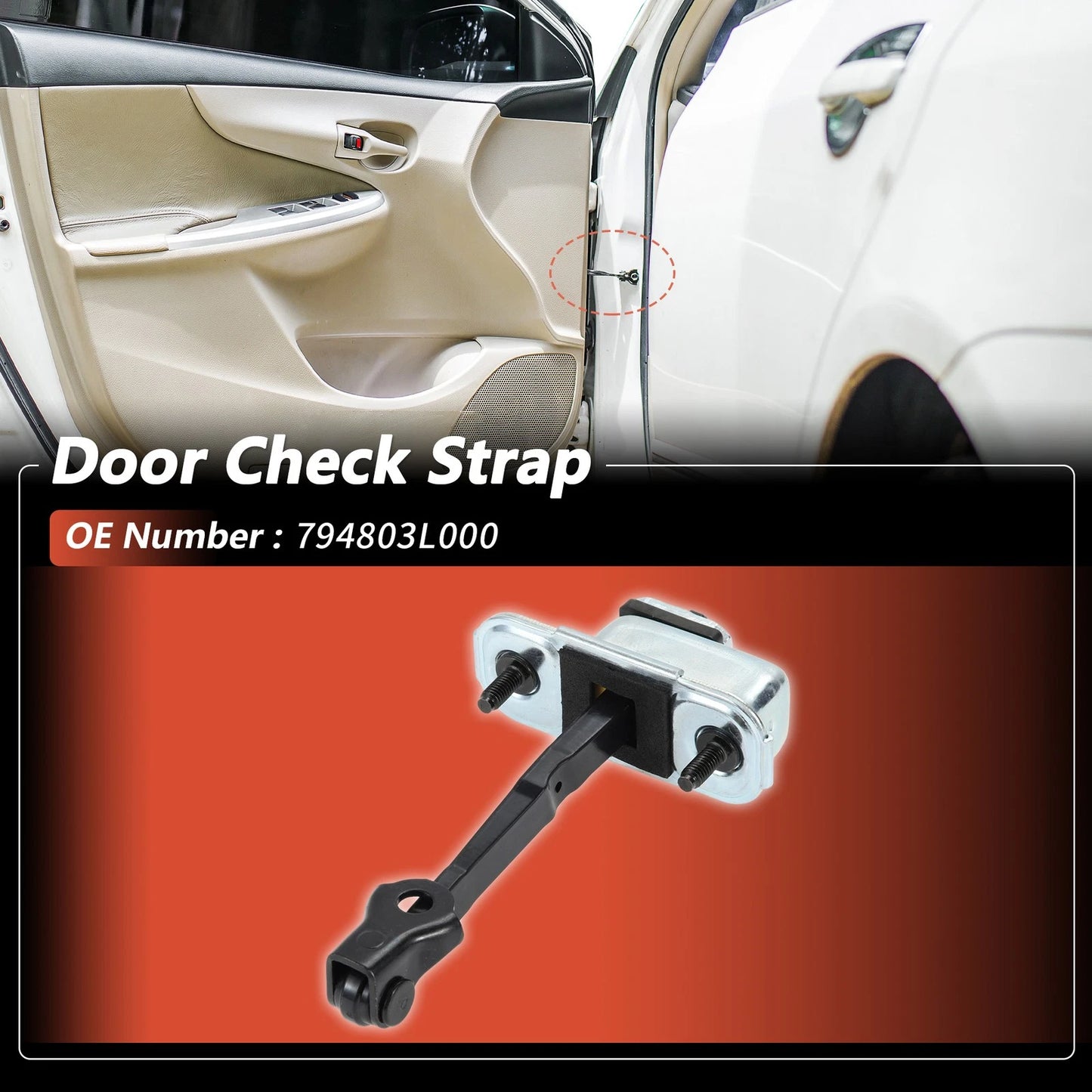 Rear Left Door Check Strap for Hyundai Azera (2006–2011) No.794803L000