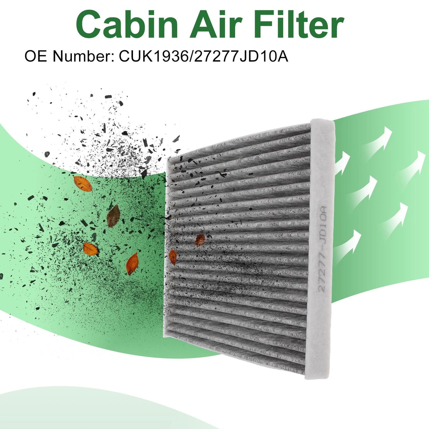 Cabin Air Filter CUK1936 for Nissan Qashqai +2 I J10 (2007–2014)