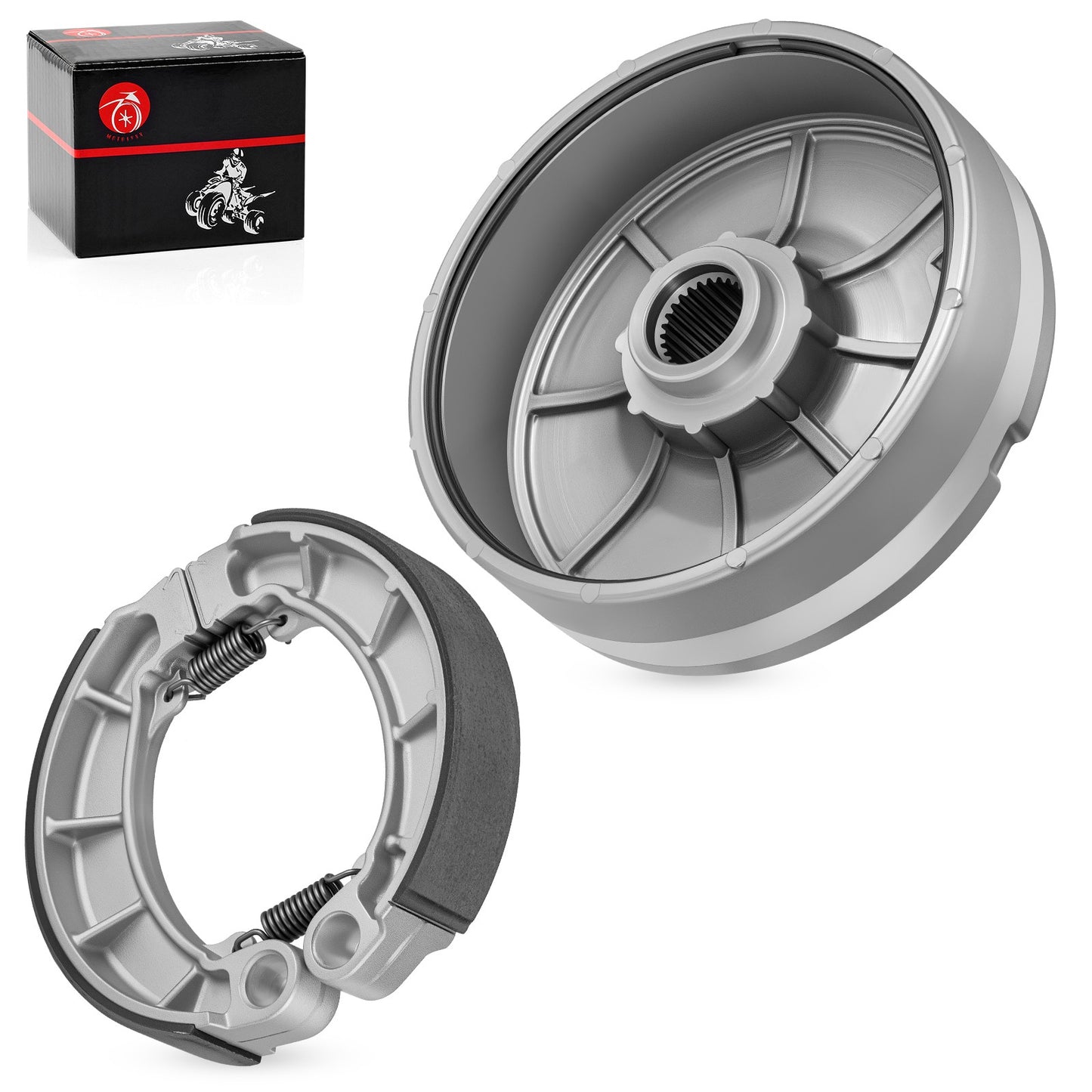 Rear Brake Drum Hub & Shoes Kit for Honda Foreman 450 TRX450FE/FM/S/ES (1998–2004)