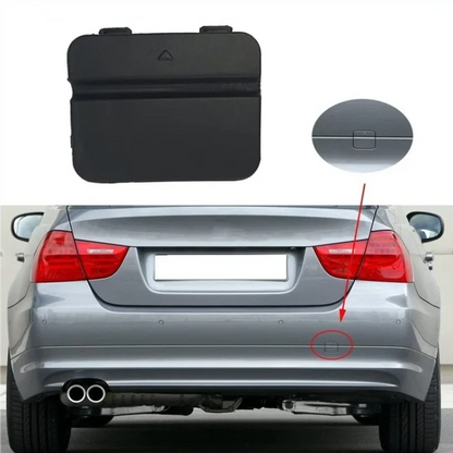 Rear Bumper Tow Hook Cap Cover Black for BMW E90 E91 328i 335i (2007-2013)