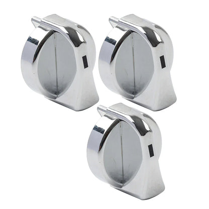 3 x Chrome A/C Heater Control Knob for Peterbilt 330 335 357 367 375 378 379 384