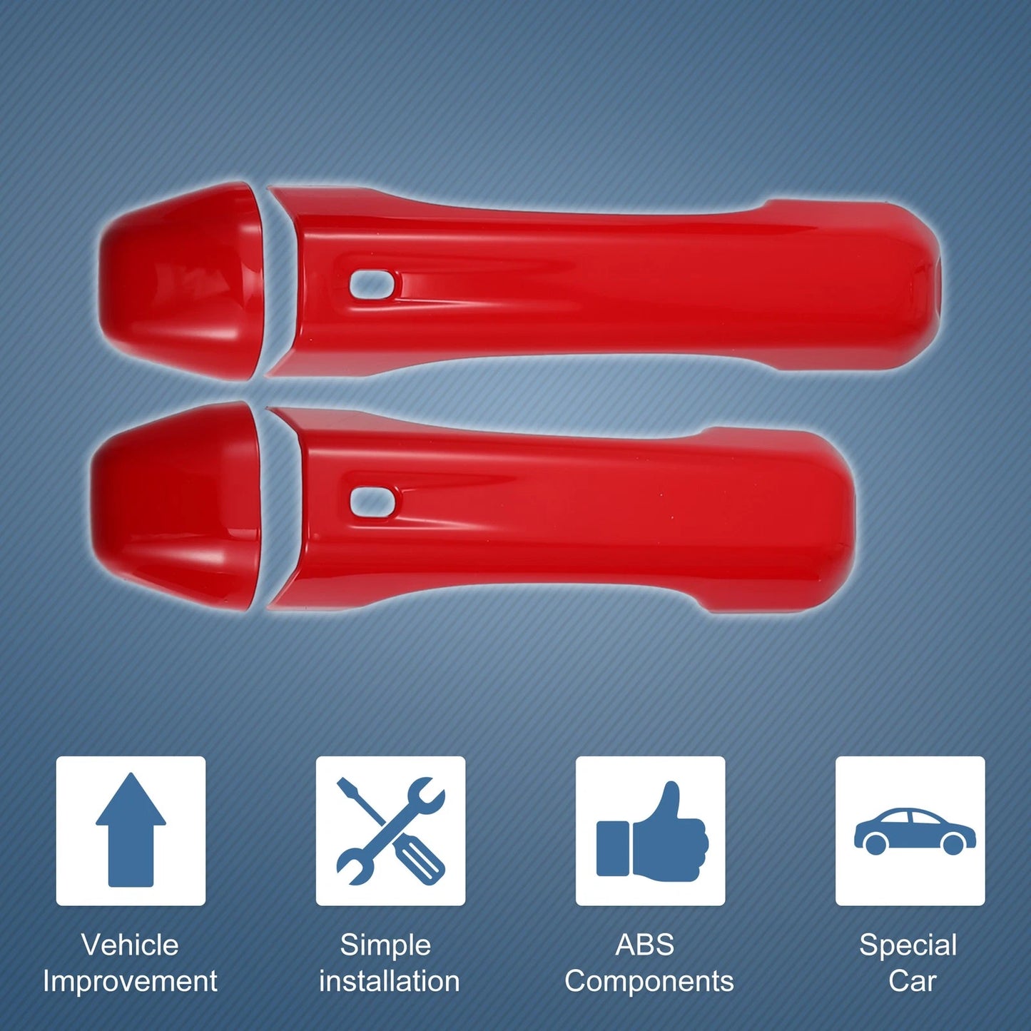 Set of 4 Door Handle Cover Trim for Jeep Wrangler JL JLU (2018–2023) Red