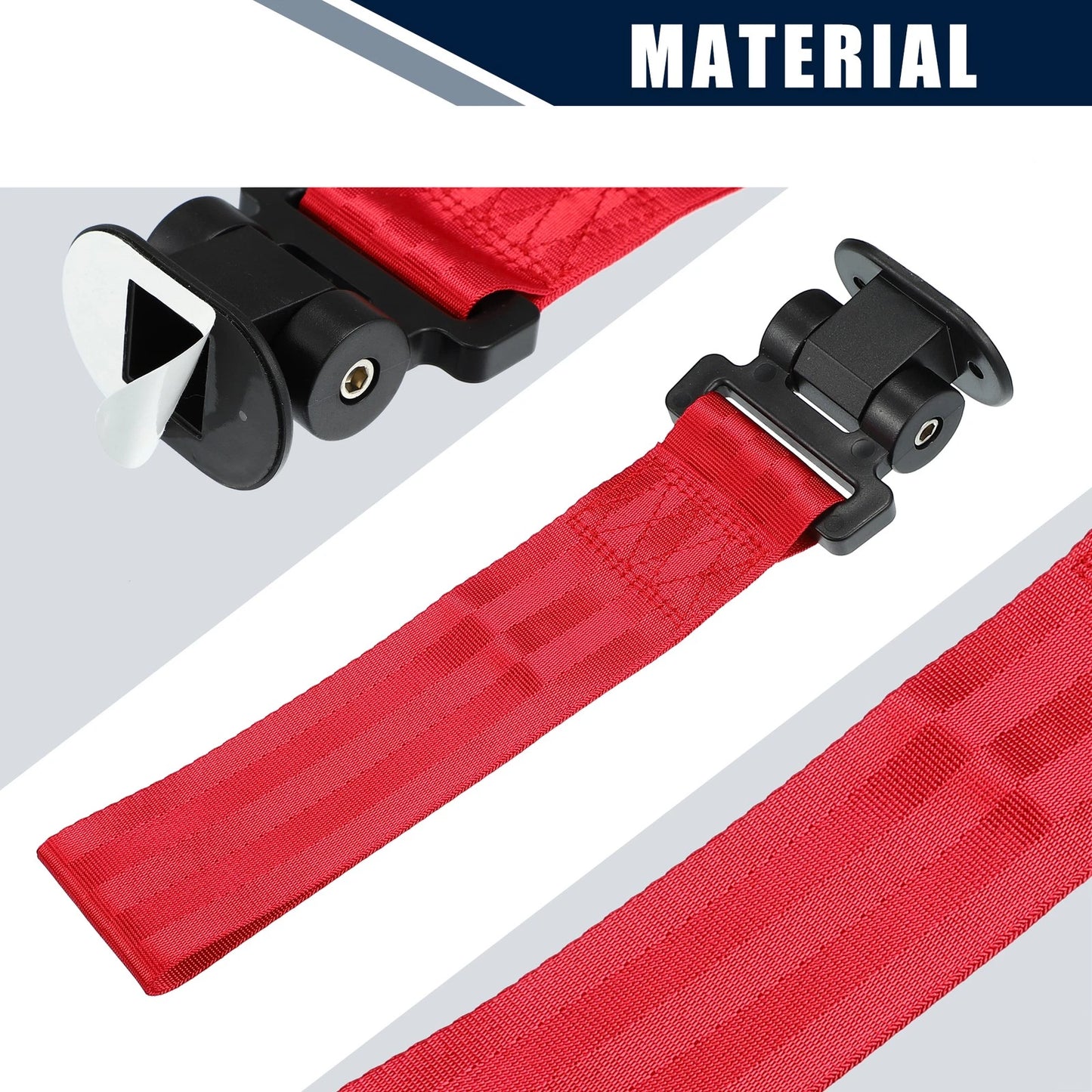 Tow Hook Strap for Car (27x6.5cm) - Red