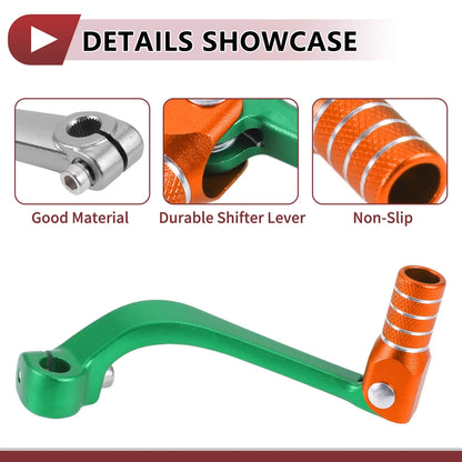Folding Gear Shifter Lever for Honda CRF110F (2013–2018) Green Orange