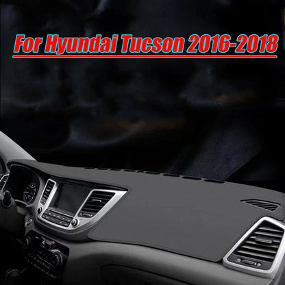 Car Leather Dashboard Dash Cover Protector Mat for Hyundai Tucson (2016–2018)