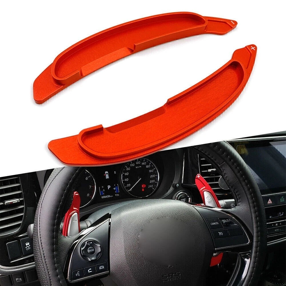Red Aluminum Steering Wheel Paddle Shifter Extension for Mitsubishi Lancer