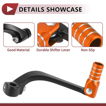 Folding Gear Shifter Lever for Honda CRF110F (2013–2018) Black Orange