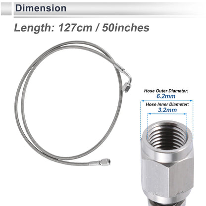 AN-3 Turbo Oil Feed Line Kit for Universal Applications (4.16ft)