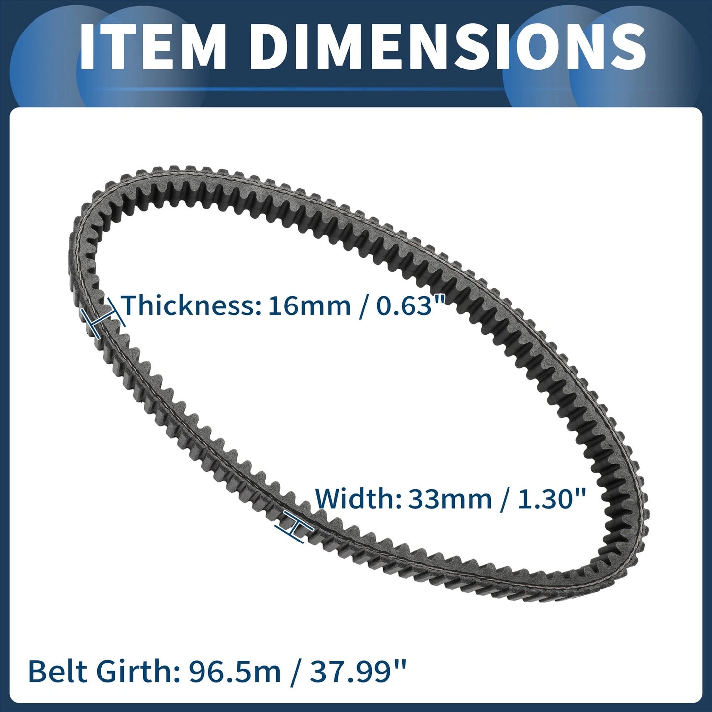 Drive Belt V-Belt No. 0823496 for Arctic Cat Wildcat 4X 1000 (2014–2018)