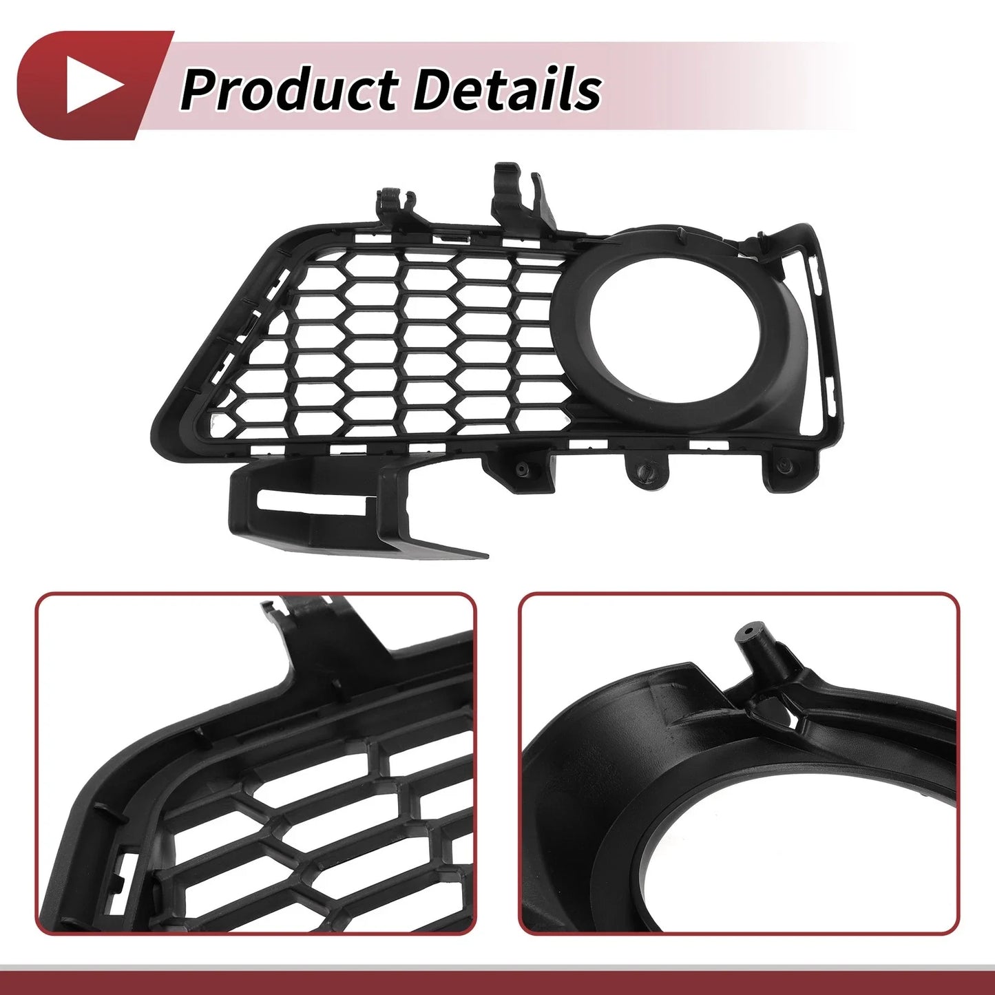 1 Pc Front Left Fog Light Grill for BMW 3 Series Black