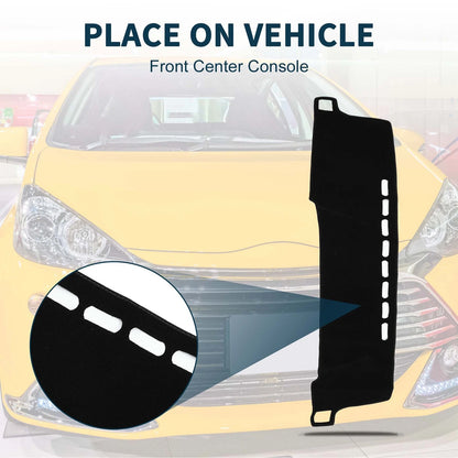 Dashboard Cover Mat for Toyota Aqua (2011–2021) - Black, 1 Set