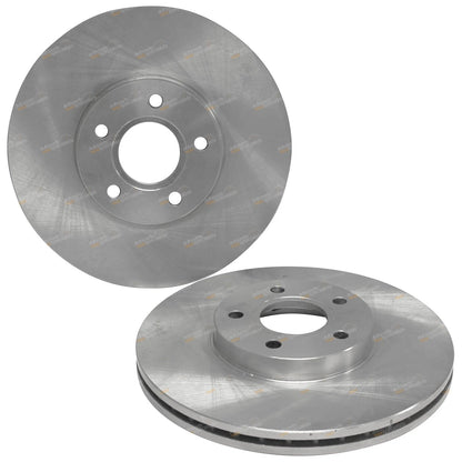 2 Front Disc Brake Rotors for Volvo S40 (2004–2009)