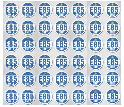 E85 Only Sticker Decal for Clean Energy (42 Pcs)