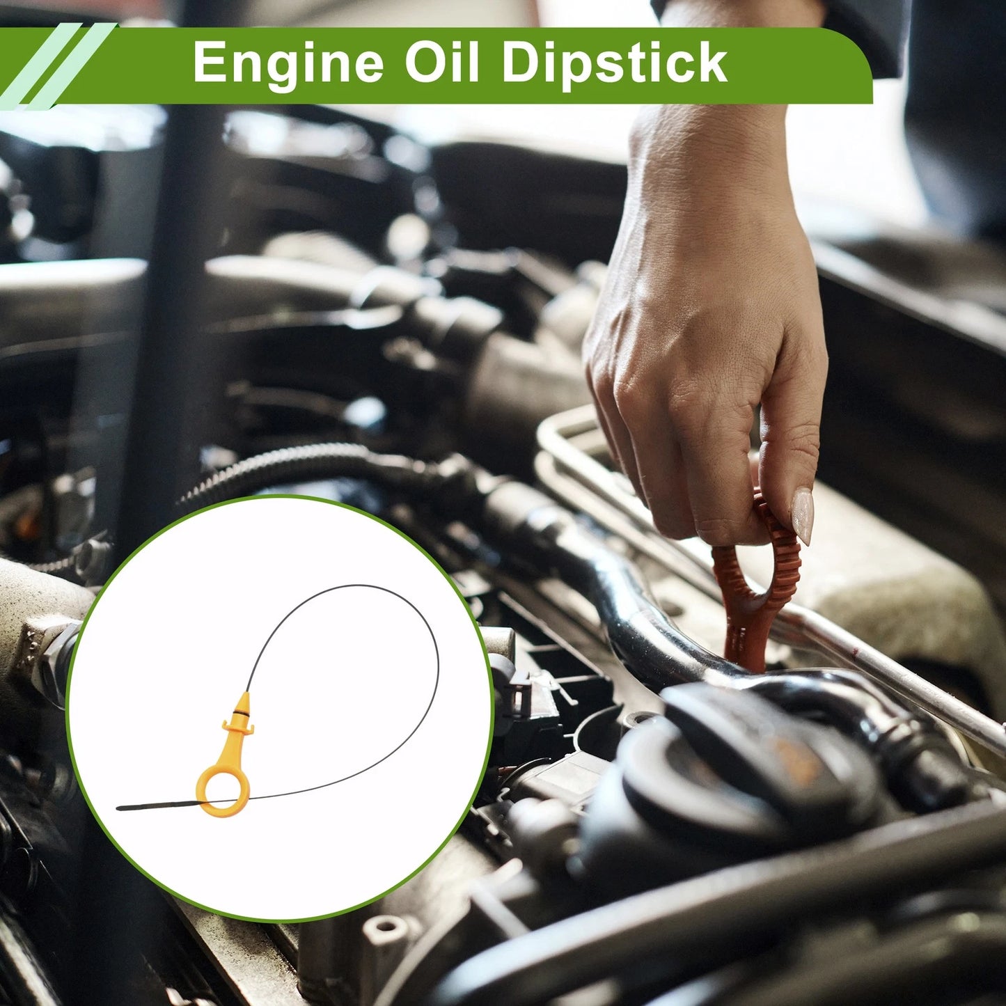 Engine Oil Dipstick No. 06K115611E for Audi A3 (2009–2013), Q3 (2015–2018)