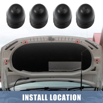 Set of 4 Rubber Hood Bumpers for VW Caddy Cabriolet (2004–2010) 3C0823427 867827500