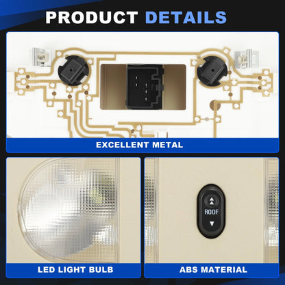 Overhead Console LED Light Sunroof Switch for Ford F250 (2008–2010) 8C3Z25519A70AA