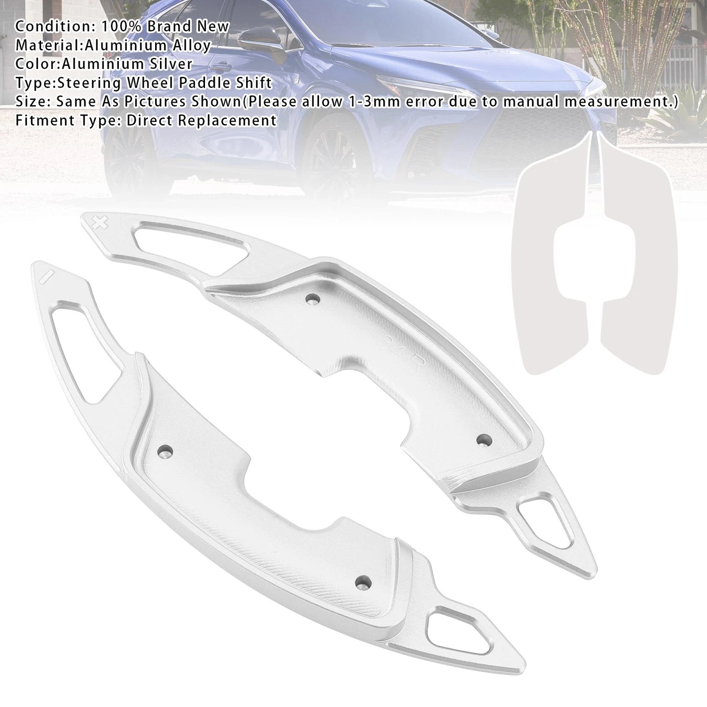 Shift Pallets for Ford Mondeo (2015–2023) Aluminum Gray