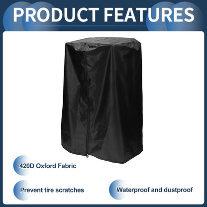 Tire Cover for Light Vehicle (73x110cm) 420D Oxford Fabric Black
