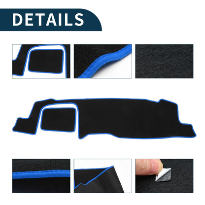Set of 1 Dashboard Cover Mat for Suzuki MR52S/MR92S (2020–2024) Black Blue