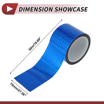 Pinstripe Tape 70mm x 50m for Car Motorcycle Boat Laser Blue (1 Pcs)