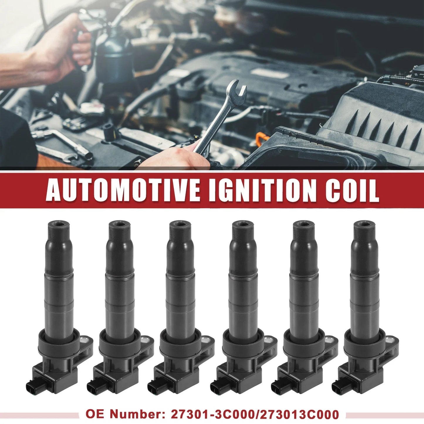 6 x Automotive Ignition Coils for Hyundai Santa Fe (2007-2018)
