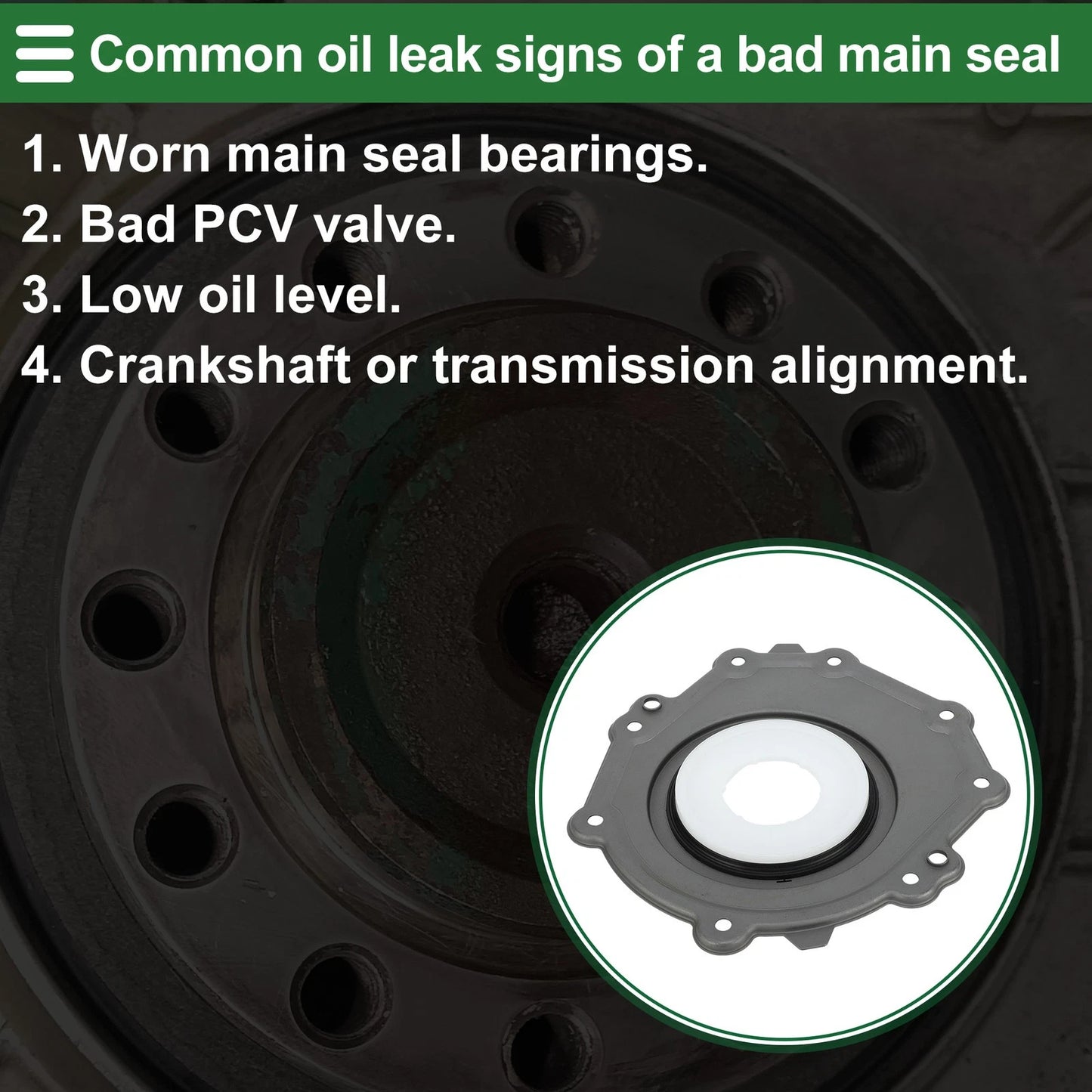 Rear Crankshaft Oil Seal with Flange for Ford Transit (2015–2023) GK2Q-6D354-AA