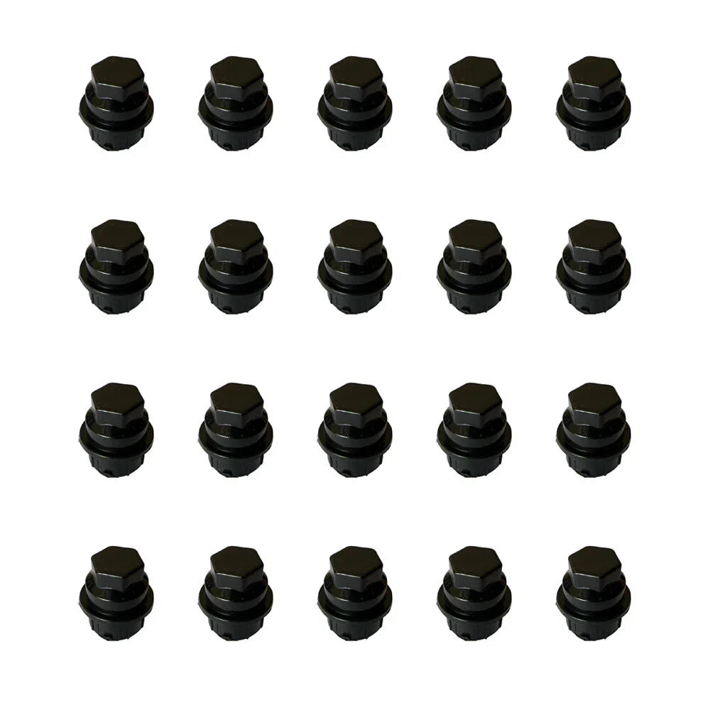 20 x Black Lug Nut Covers M24-2.0 Hex 19mm for Chevrolet Buick Pontiac
