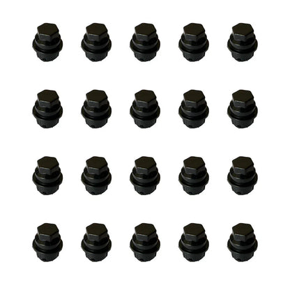 20 x Black Lug Nut Covers M24-2.0 Hex 19mm for Chevrolet Buick Pontiac