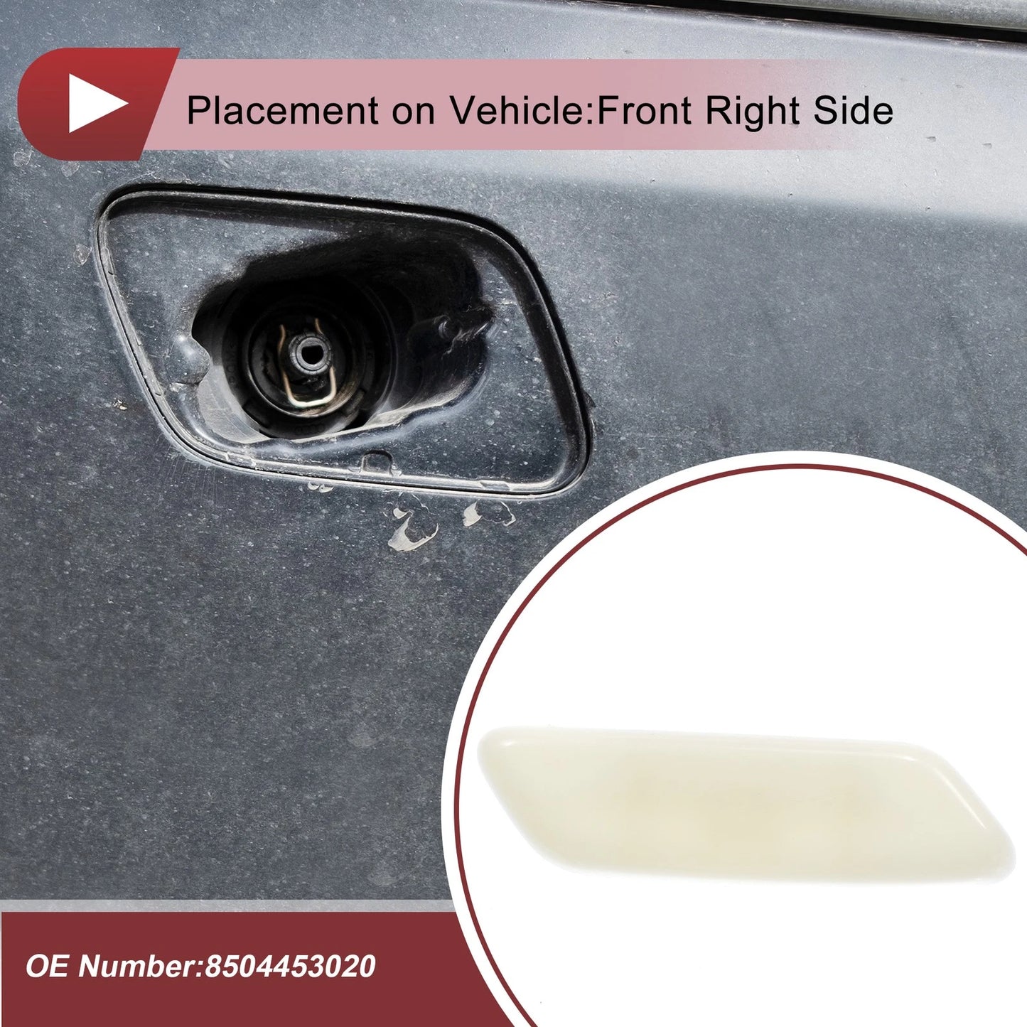Washer Nozzle Cover Cap for Lexus IS II (2008–2010) Unpainted