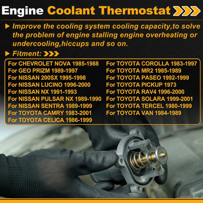 Engine Coolant Thermostat 2120077A60 for Chevrolet Nova (1985–1988) with Seal