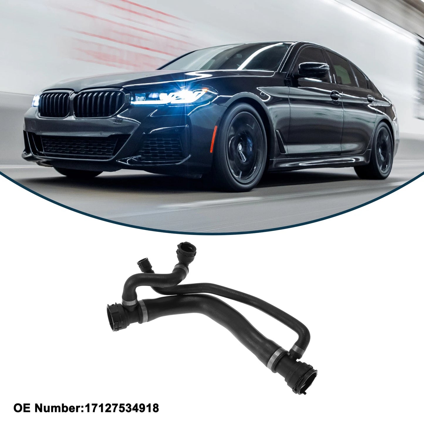 Radiator Hose for BMW E60 550i (2006–2010) No. 17127534918 Rubber