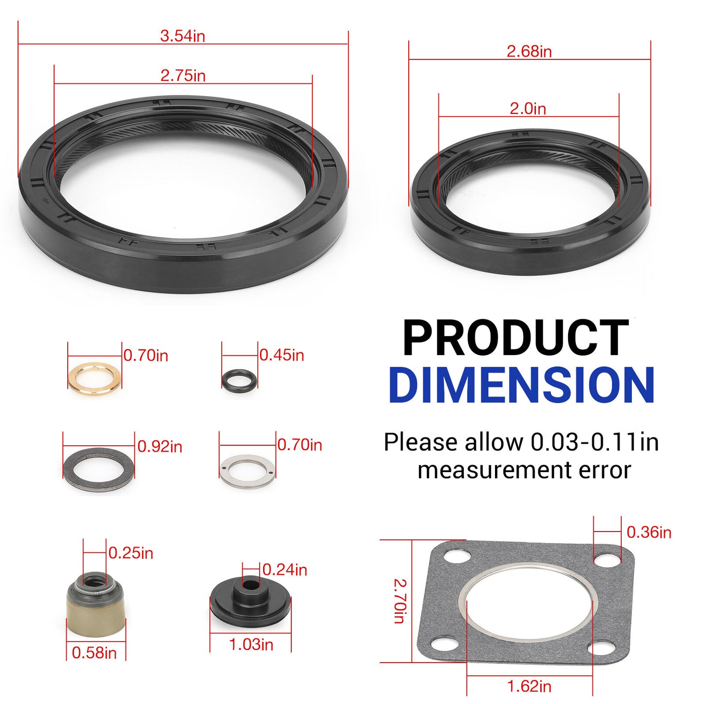 Engine Gaskets Seals Rebuild Kit for Kawasaki Mule 2510 3010 4010 (1998–2009)