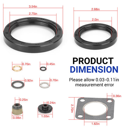 Engine Gaskets Seals Rebuild Kit for Kawasaki Mule 2510 3010 4010 (1998–2009)