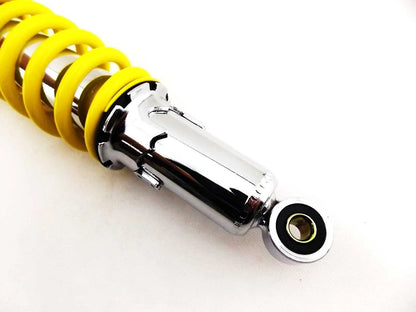 365mm JBS Yellow/Chrome Shock Absorbers for Honda MT250 Elsinore (1973-1976)