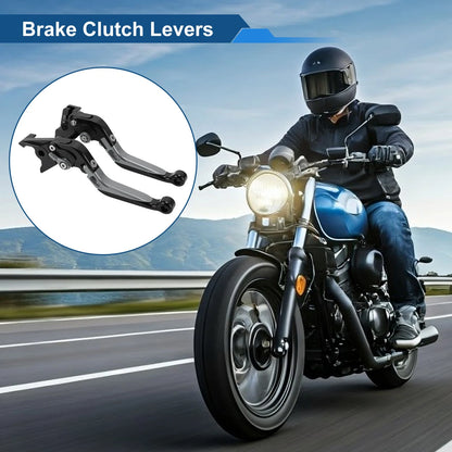 Short Long Brake Clutch Levers for Kawasaki Vulcan S 650 (2015–2023) Black Titanium