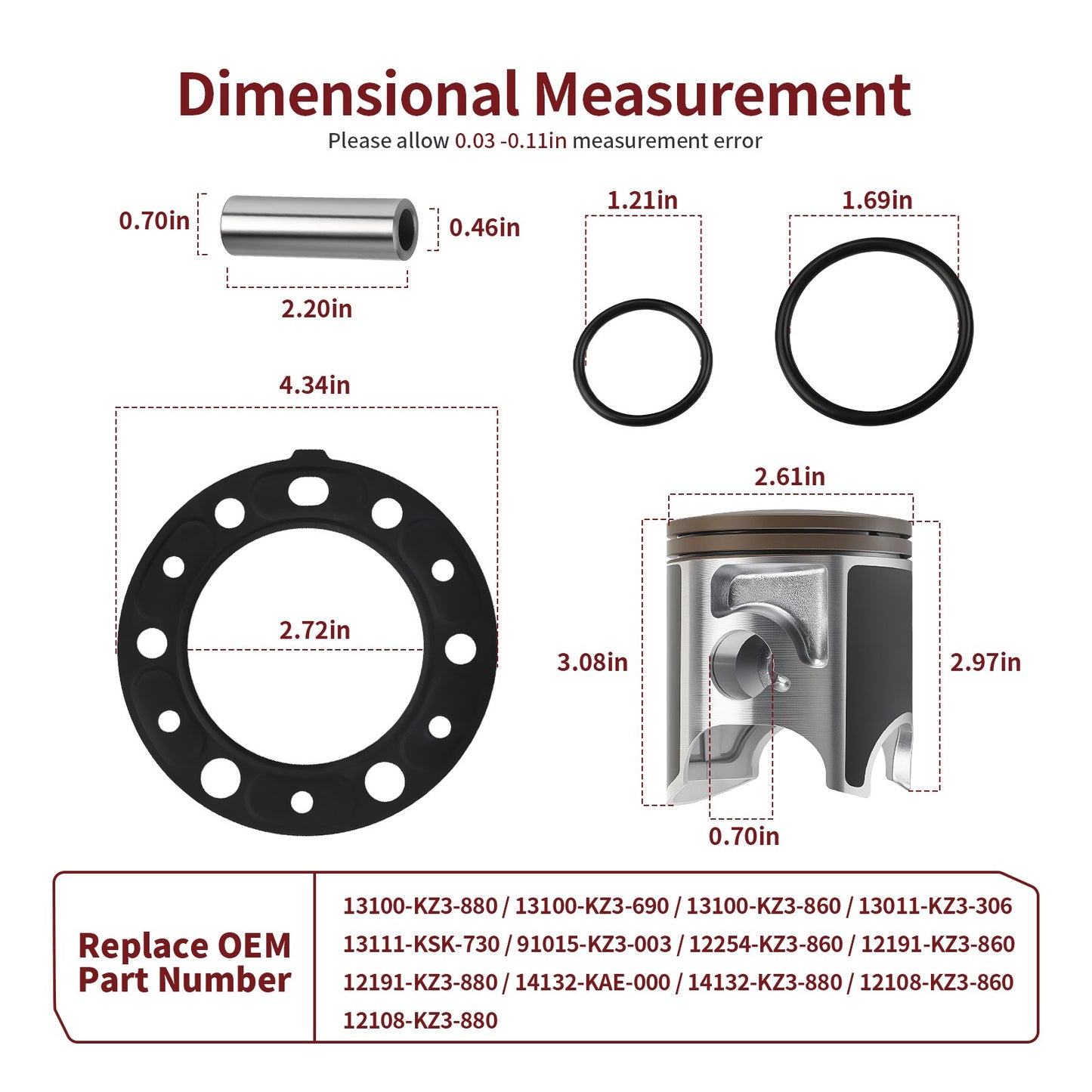 Top End Rebuild Kit for Honda CR250R (1992–1996)
