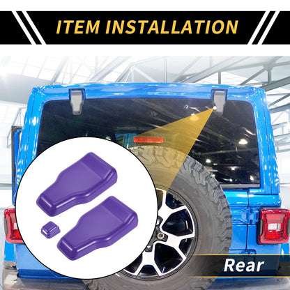 Set of 1 Rear Tail Door Window Hinge Wiper Nozzle Cover Trim for Jeep