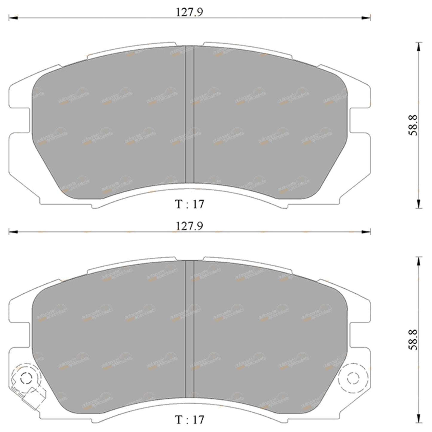 Set of 4 Front Disc Brake Pads for Subaru Impreza (1994–1999)