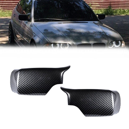 2 x M Style Wing Car Side Mirror Cover Caps for BMW E46 Sedan (1998–2005)