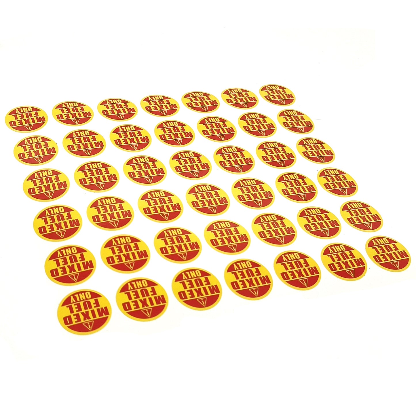 42 Pcs Fuel Only Round Stickers for Automotive Use