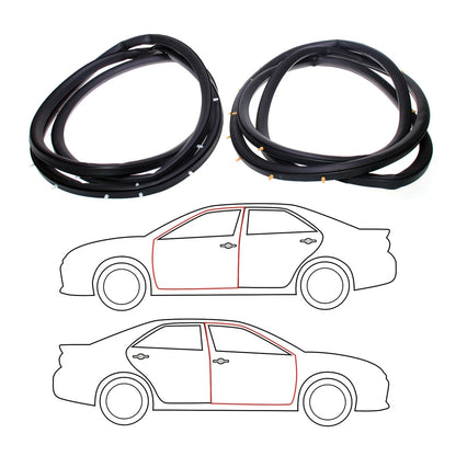 Set of 2 Front Door Weatherstrips for Honda Accord Sedan (1994–1997)