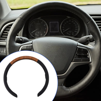 Steering Wheel Cover for Car (14.96", Light Brown Mahogany)