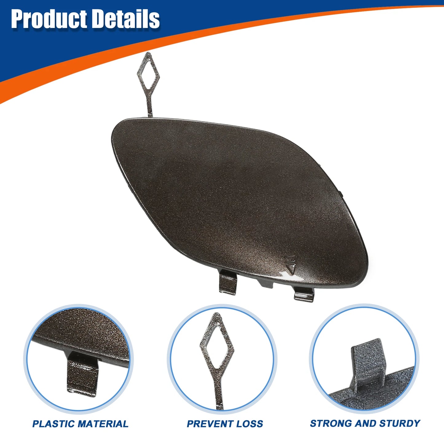 Tow Hook Cover for Mercedes-Benz C-Class (A2058850724) (2015–2021) Brown