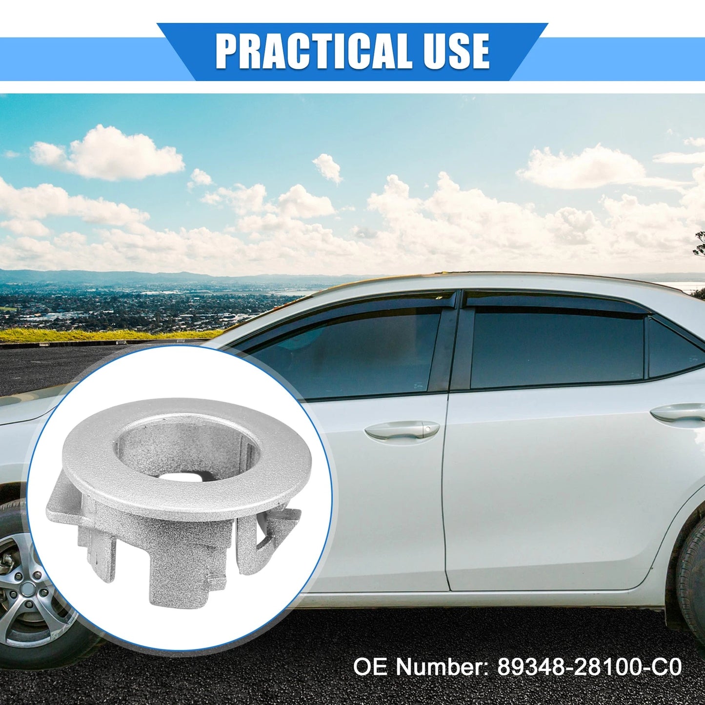 Set of 4 Parking Sensor Retainer Holders for Toyota (No. 89348-28100-C0)