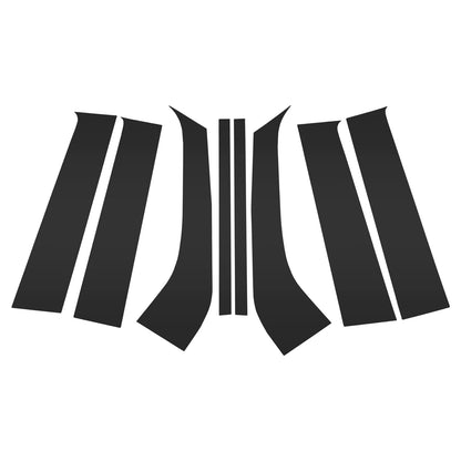 8 Pcs Door Pillar Window Trim for Ford Everest (2023–2024) Black