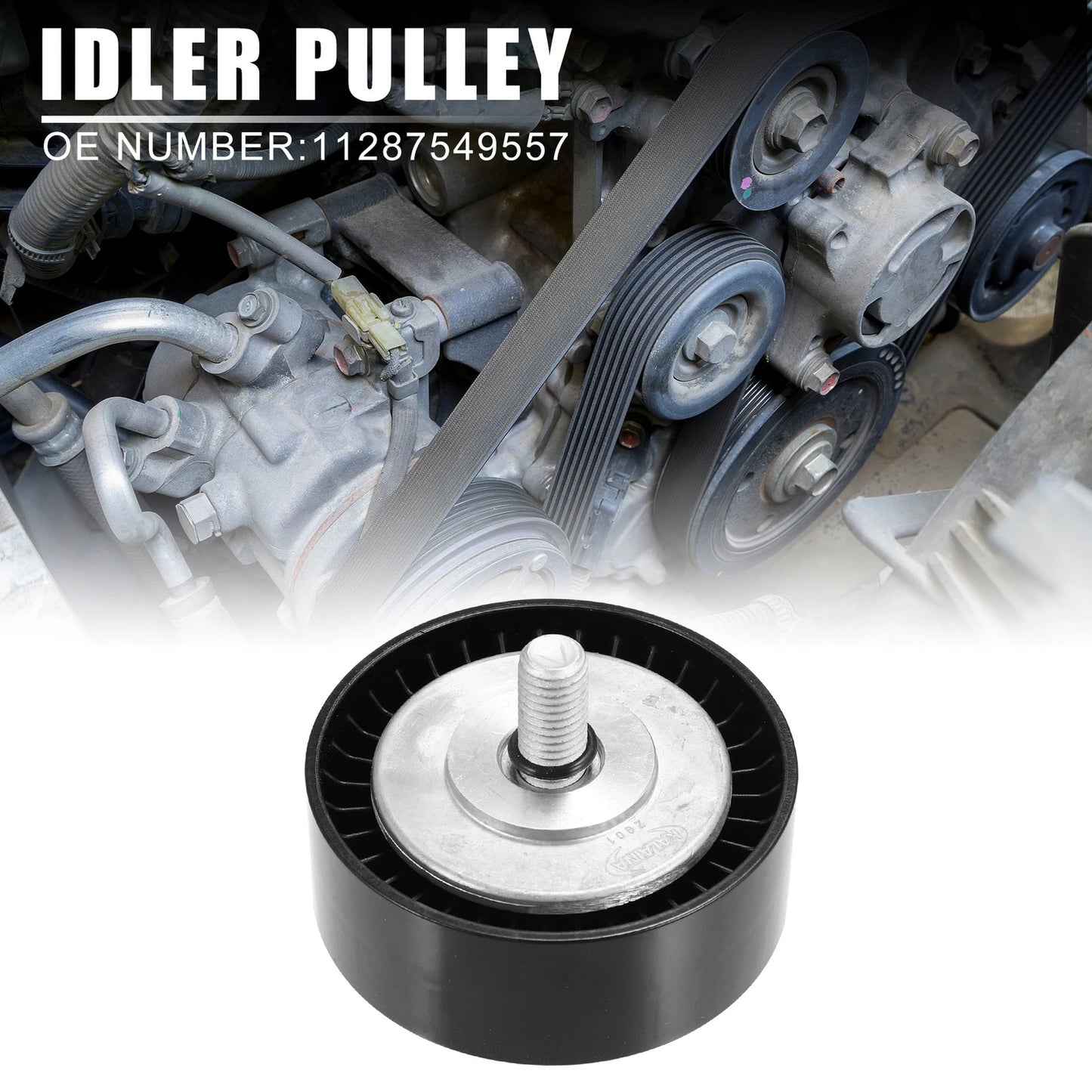Idler Pulley Crank Pulley for BMW 545i (2004–2005) 11287549557