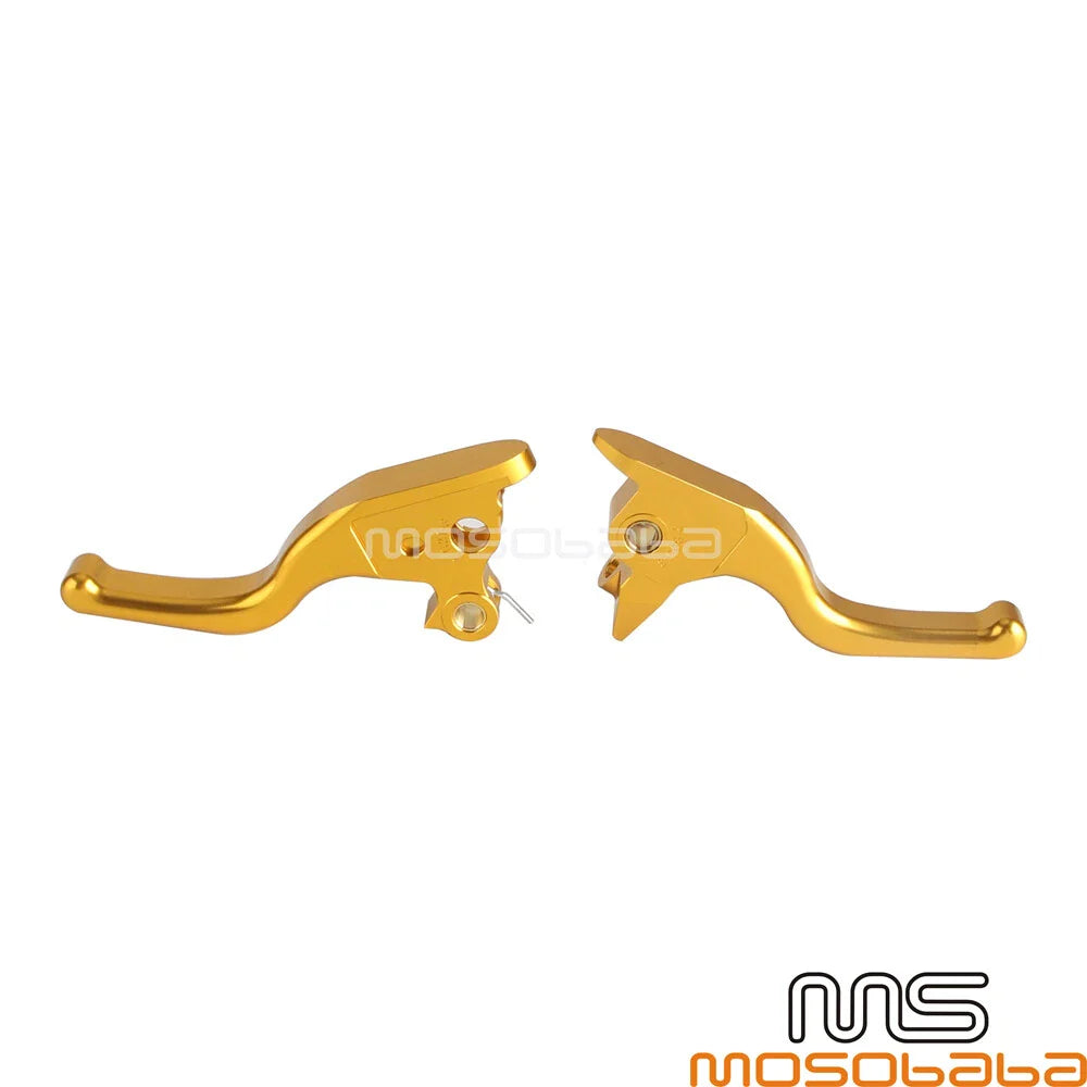 Gold Brake & Clutch Lever Kit for Harley Touring Road King Special (21-24)