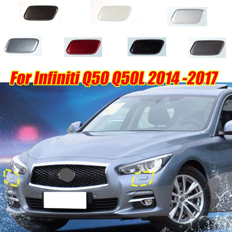 Front Bumper Headlight Washer Cover for Infiniti Q50 Q50L (2014–2017)