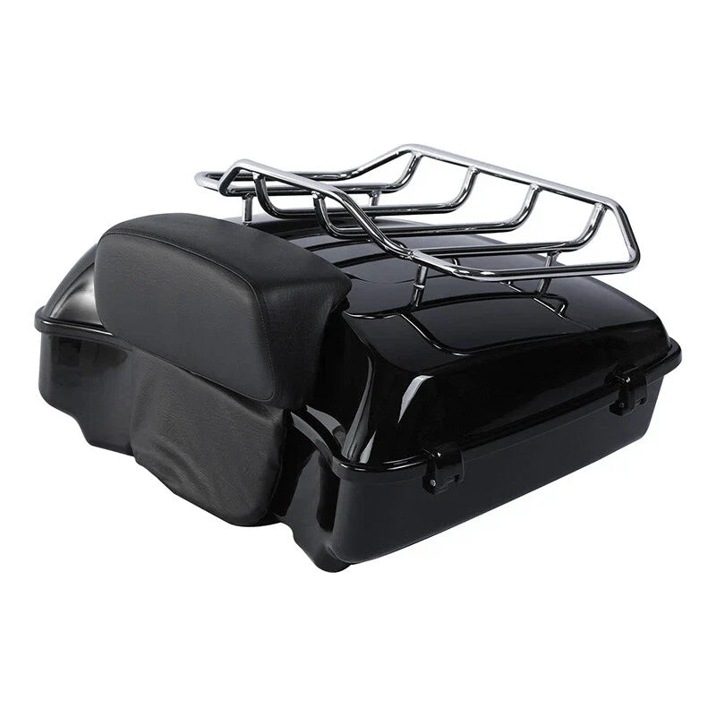Chopped Trunk Backrest Rack Solo Mount for Harley Street Glide (2014-2025)